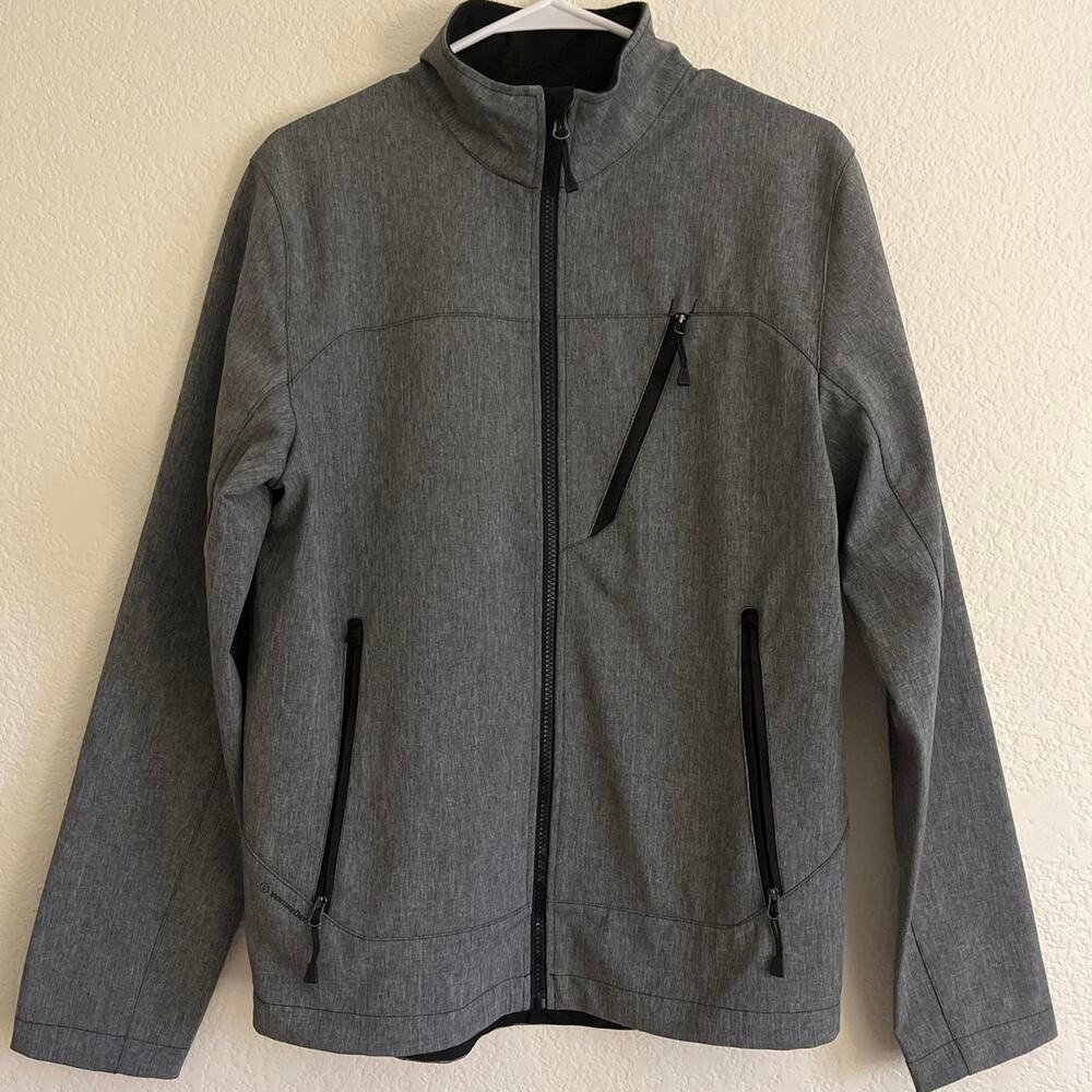Mens Champion Grey softshell Jacket with black Accents Size S